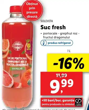 Lidl SOLEVITA Suc fresh Ofertă