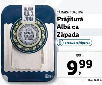 Lidl CĂMARA NOASTRĂ Prăjitură Albă ca Zăpada Ofertă