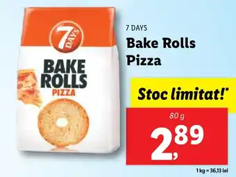 Lidl 7 DAYS Bake Rolls Pizza Ofertă
