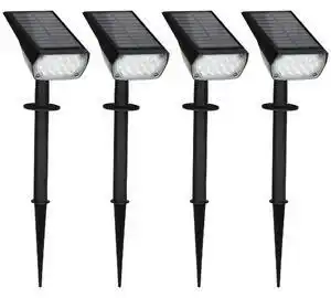 Favi Outsunny Lampi de gradina , aplica de perete, lumina solara cu LED IP65 pentru exterior, cu 3 lumini de culoare | AOSOM RO Ofertă