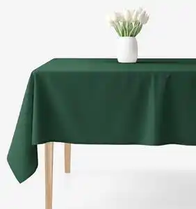 Goldea față de masă 100% bumbac - verde închis 140 x 220 cm
