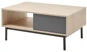 KONDELA Măsuţă de cafea, stejar jaskson hickory/grafit, BERGEN BL104