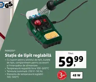 PARKSIDE® Staţie de lipit reglabilă