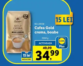 Lidl BELLAROM Cafea Gold crema, boabe Ofertă