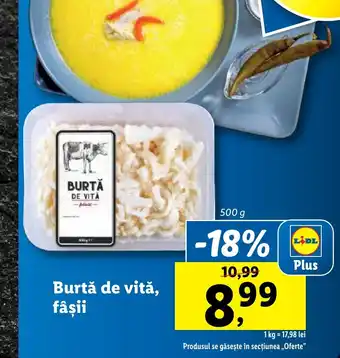 Lidl Burtă de vită, fâșii Ofertă