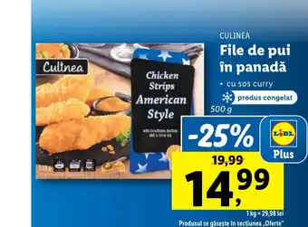 Lidl CULINEA File de pui în panadă Ofertă