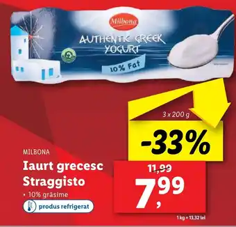 Lidl MILBONA Iaurt grecesc Straggisto Ofertă