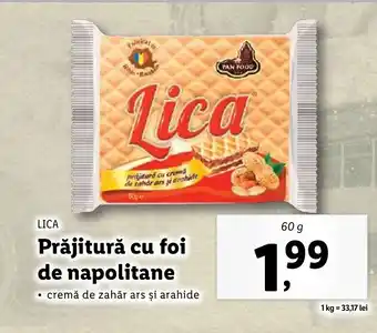 LICA Prăjitură cu foi de napolitane