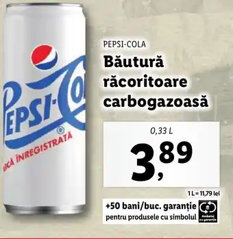 Lidl PEPSI-COLA Băutură răcoritoare carbogazoasă 0.33L Ofertă