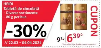 Selgros HEIDI Tabletă de ciocolată Ofertă