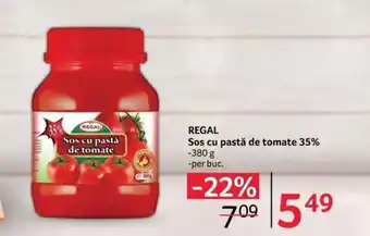 Selgros REGAL Sos cu pastă de tomate 35% Ofertă