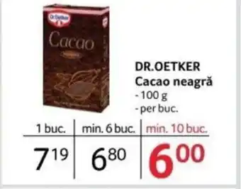 Selgros DR. OETKER Cacao neagră Ofertă