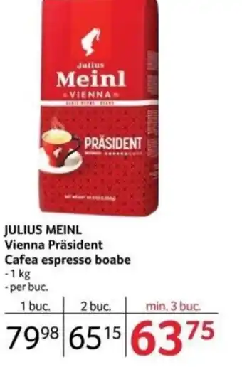 Selgros JULIUS MEINL Vienna Präsident Cafea espresso boabe Ofertă