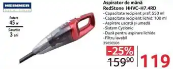 Selgros Aspirator de mână RedStone HHVC-H7.4RD Ofertă