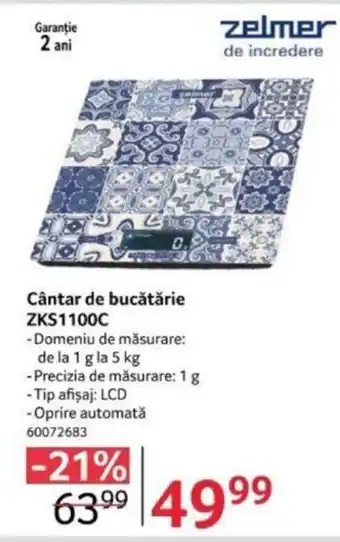 Cântar de bucătărie ZKS1100C