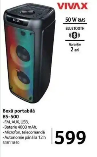 Selgros Boxǎ portabilǎ BS-500 Ofertă