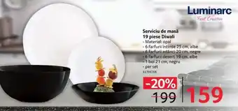 Selgros Serviciu de masă 19 piese Diwali Ofertă