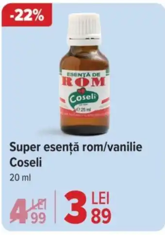 Carrefour Super esenţă rom/vanilie Coseli Ofertă