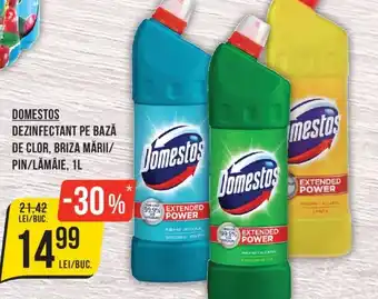 DOMESTOS DEZINFECTANT PE BAZĂ DE CLOR, BRIZA MĂRII/ PIN/LĂMÂIE, 1L