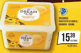 Mega Image DREAM &CO ÎNGHEȚATĂ CU VANILIE, BOURBON, 1000ML Ofertă