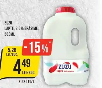 Mega Image ZUZU LAPTE, 3.5% GRASIME, 500ML Ofertă