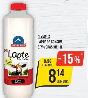 Mega Image OLYMPUS LAPTE DE CONSUM, 3.7% GRASIME, 1L Ofertă