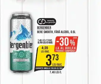 Mega Image BERGENBIER BERE SMOOTH, FĂRĂ ALCOOL, 0.5L Ofertă
