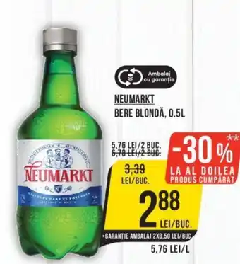 Mega Image NEUMARKT BERE BLONDĂ, 0.5L Ofertă