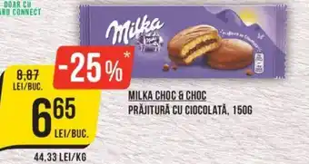 Mega Image MILKA CHOC&CHOC PRĂJITURĂ CU CIOCOLATĂ, 150G Ofertă