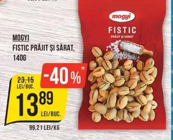 Mega Image MOGYI FISTIC PRĂJIT ȘI SĂRAT, 140G Ofertă