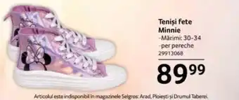 Selgros Tenişi fete Minnie -Mărimi: 30-34 Ofertă