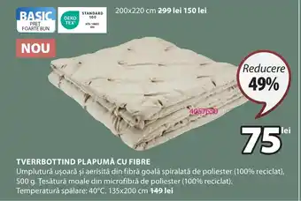 JYSK TVERRBOTTIND PLAPUMĂ CU FIBRE Ofertă