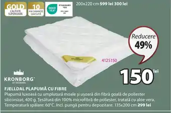 JYSK FJELLDAL PLAPUMĂ CU FIBRE Ofertă