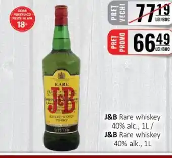 CBA J&B Rare whiskey 40% alc., 1L Ofertă