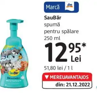 DM SauBär spumă pentru spălare 250 ml Ofertă