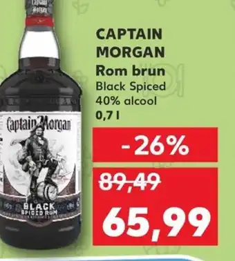 Kaufland CAPTAIN MORGAN Rom brun 0.7L Ofertă