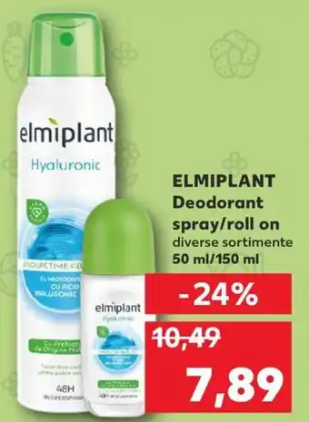 Kaufland ELMIPLANT Deodorant spray/roll on Ofertă