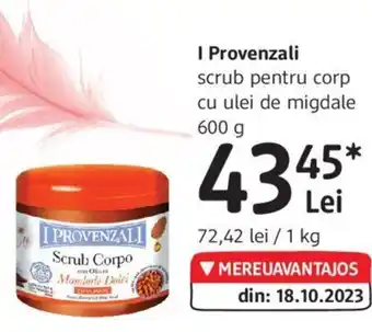 DM I Provenzali scrub pentru corp cu ulei de migdale 600 g Ofertă