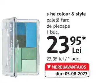 DM S-he colour & style paletă fard de pleoape Ofertă