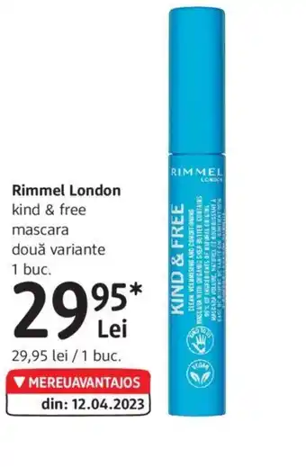 DM Rimmel London kind & free mascara Ofertă