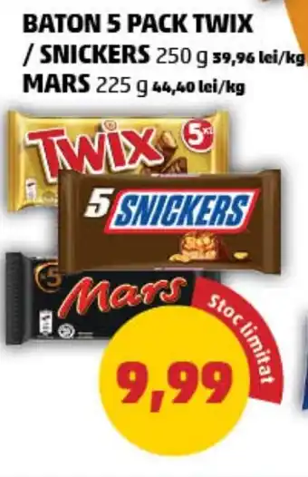 Penny BATON 5 PACK TWIX / SNICKERS Ofertă