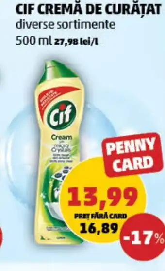 Penny CIF CREMĂ DE CURĂȚAT Ofertă