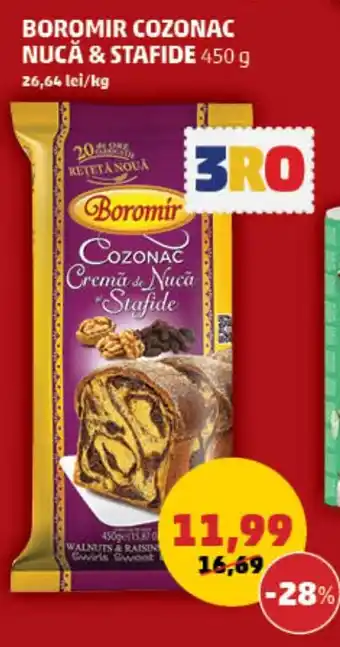 Penny BOROMIR COZONAC NUCĂ & STAFIDE Ofertă