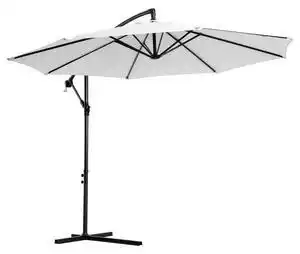 Favi Umbrela pentru Gradina Outsunny Brat cu Manivela, Φ3x2.5m, Alba | Aosom RO Ofertă