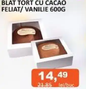Unicarm BLAT TORT CU CACAO FELIAT/ VANILIE 600G Ofertă