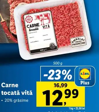 Lidl Carne tocată vită Ofertă