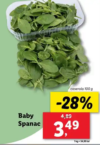 Lidl Baby Spanac Ofertă