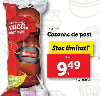 Lidl TASTINO Cozonac de post Ofertă