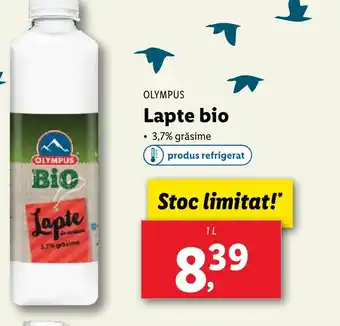 Lidl OLYMPUS Lapte bio Ofertă