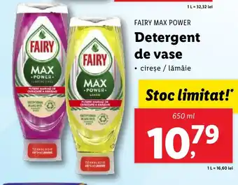 Lidl FAIRY MAX POWER Detergent de vase Ofertă